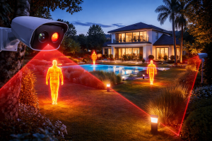 Caméra thermique et intrus détectés